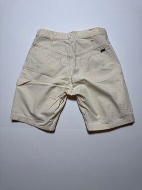 ORSLOW Men's Canvas Utility Carpenter Shorts Ivory Cream 100% Cotton Minimal  XS